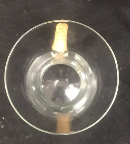 Unusual Carl Aubock ? Glass Raffia Handled Vase? Creamer? Mid Century Modern - Picture 5 of 7