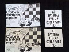 Cobra Strikes Again Ford Torino Cobra Wins Daytona 500 Ad 1969 With Decal Repo Cobra Strikes Again Ford Torino Cobra Wins Daytona 500 Ad 1969 With Decal Repo
