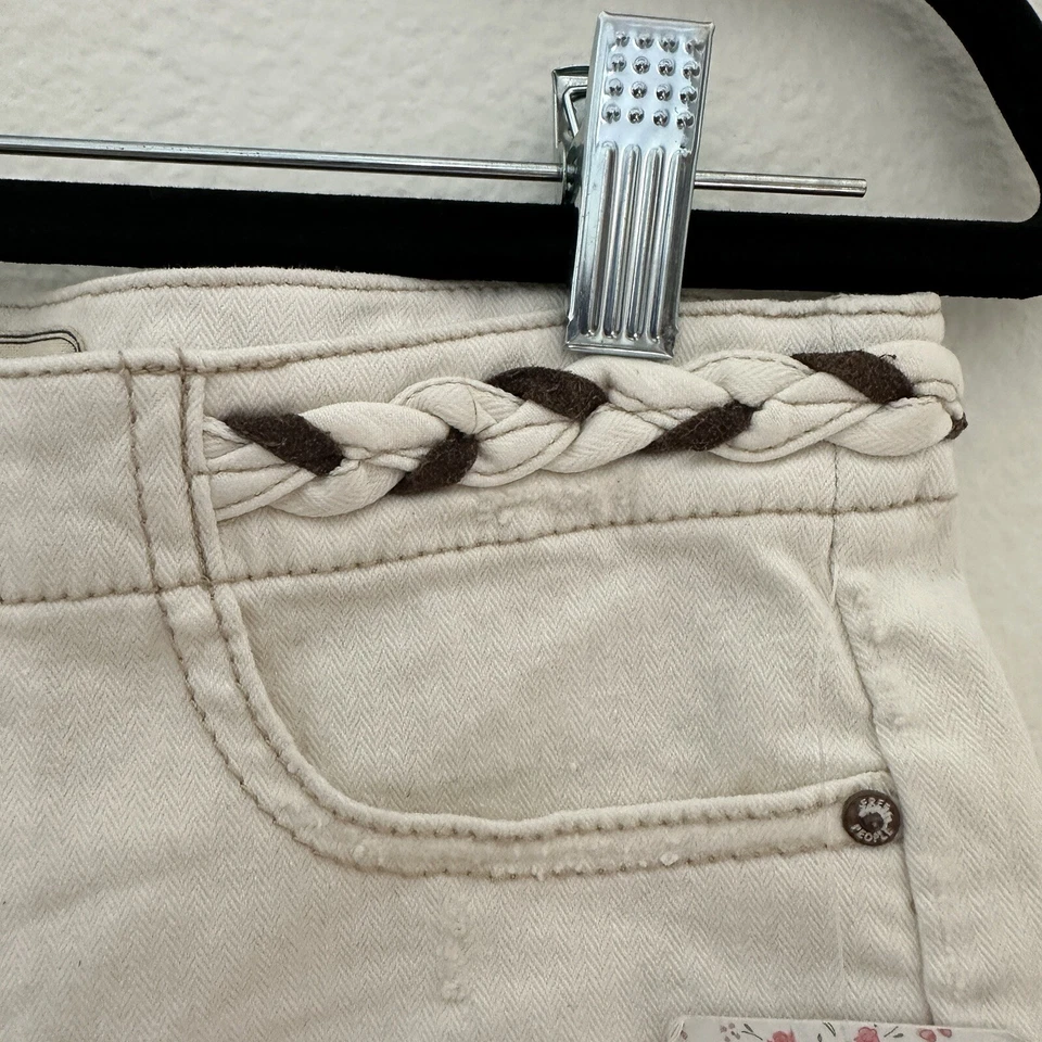 Pantalones Cortos Free People Copo de Nieve Trenzados Botón Mosca Talla 24 Nuevos con Etiquetas Foto 3 de 4