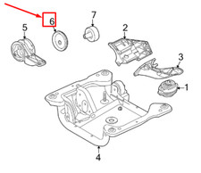 Isolateur de montage de transmission automatique LR RANGE ROVER L322 KQD500050