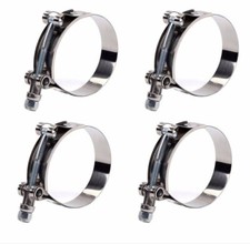3.5 T-bolt Stainless Steel Clamp Silicone Hose Turbo Intake Intercooler 4pc