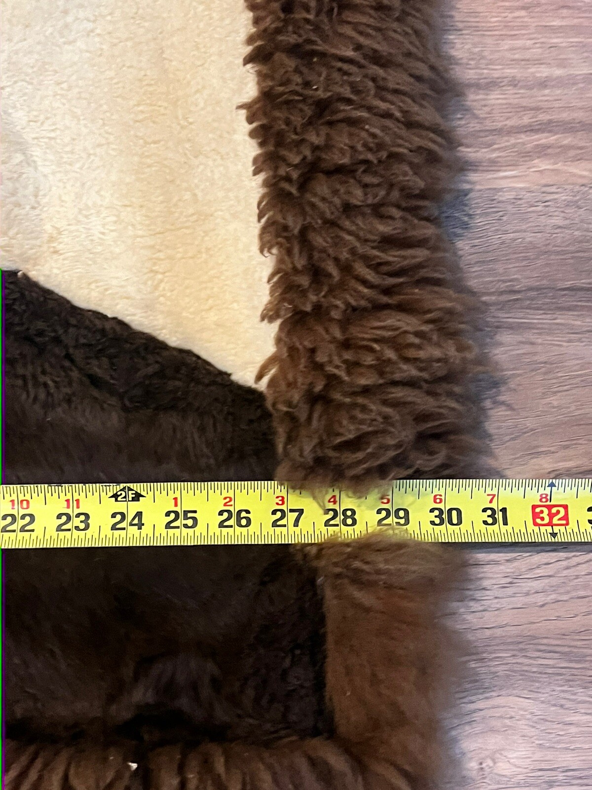 PERU Alpaca Leather Fur Wall Hanging Rug Tapestry Hot Air Balloon Hand