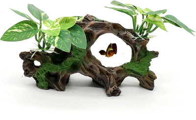 Fish Tank Decorations Artifical Driftwood Cave Aquarium Decor Ornaments Silk Aqu