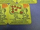 VINTAGE BELLOWS WHISKEY LOUISVILLE KENTUCKY HAD ROUGH DAY APPLES WORM COASTERS — photo 2