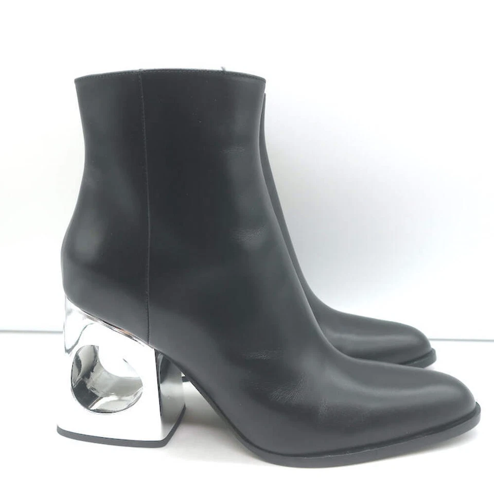 Botines Marni Tacón Recortado Cuero Negro Talla 38 Foto 2 de 4