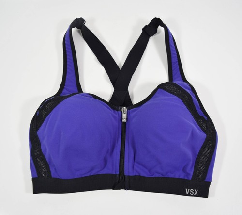 Victoria Secret VSX Sport-BH elektrisch lila Knockout Reißverschluss mit Bügel Gr. 34C
