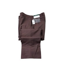 Brooks Brothers Current Brown Pure Wool Flat Front Trouser 33x30 NWT
