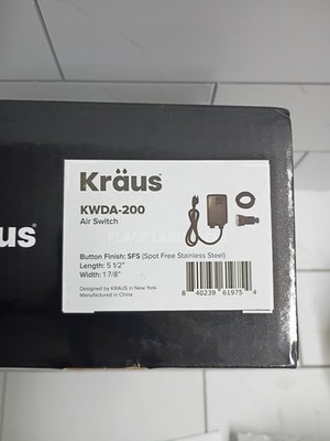 Kraus KWDA-200 Garbage Disposal Air Switch Kit - Stainless Steel New Open Box