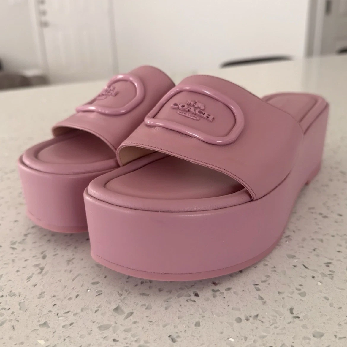Coach Leather Upper Slide Sandals for Women for sale | eBay