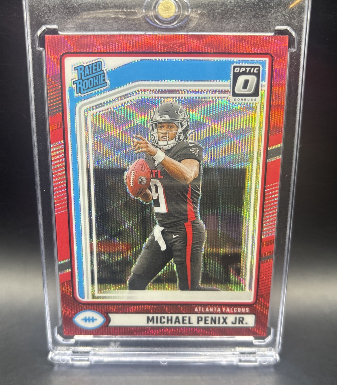 2024 Panini Donruss - Rated Rookie Michael Penix Jr. #308 Optic Preview Red Wave