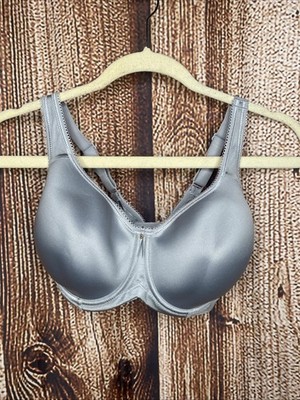 Wacoal 853192 Basic Beauty Underwire Unlined Full Coverage Bra Size 34DDD Gray