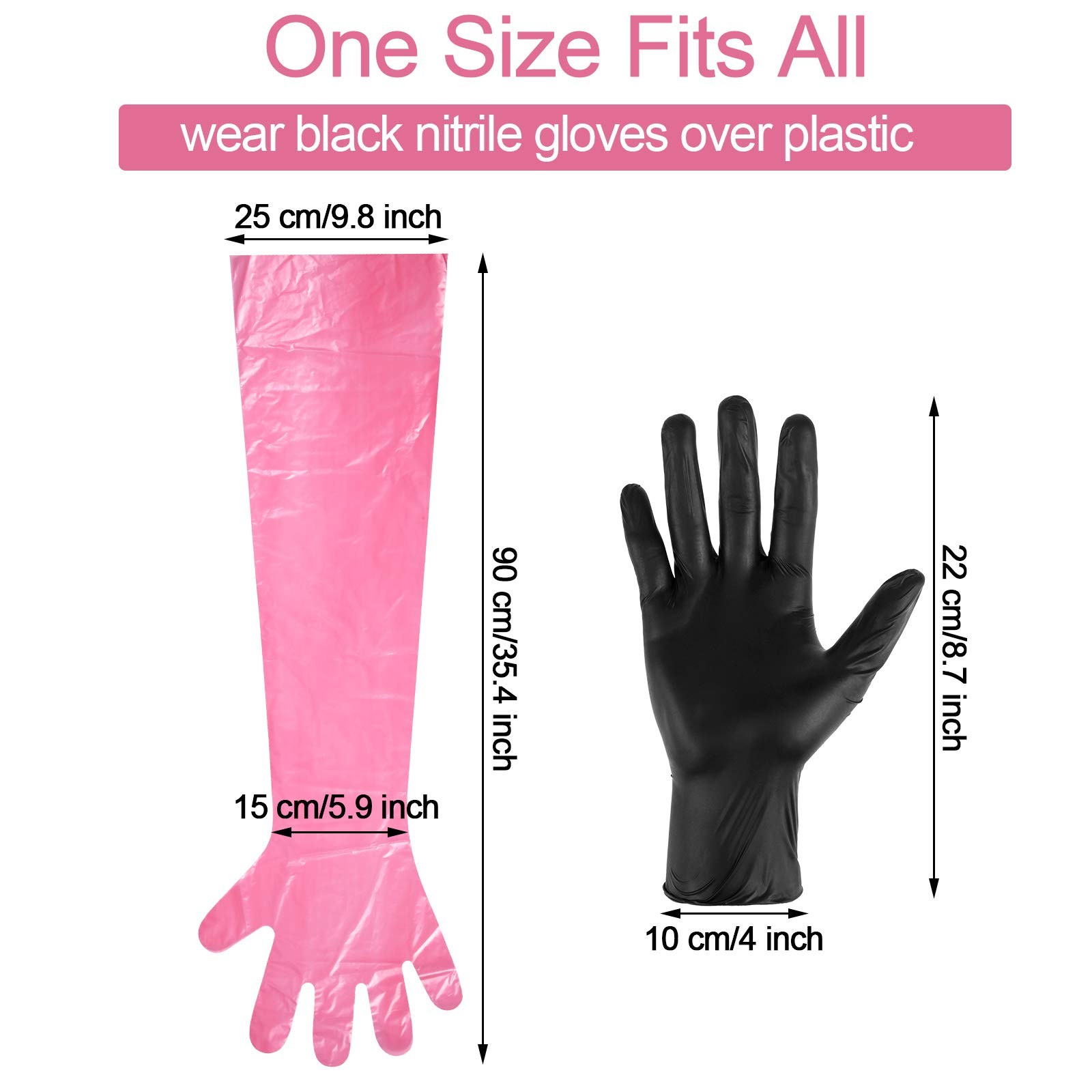 Patelai 20 Pairs Field Dressing Gloves Hunting Deer Gutting Mittens Disposabl...