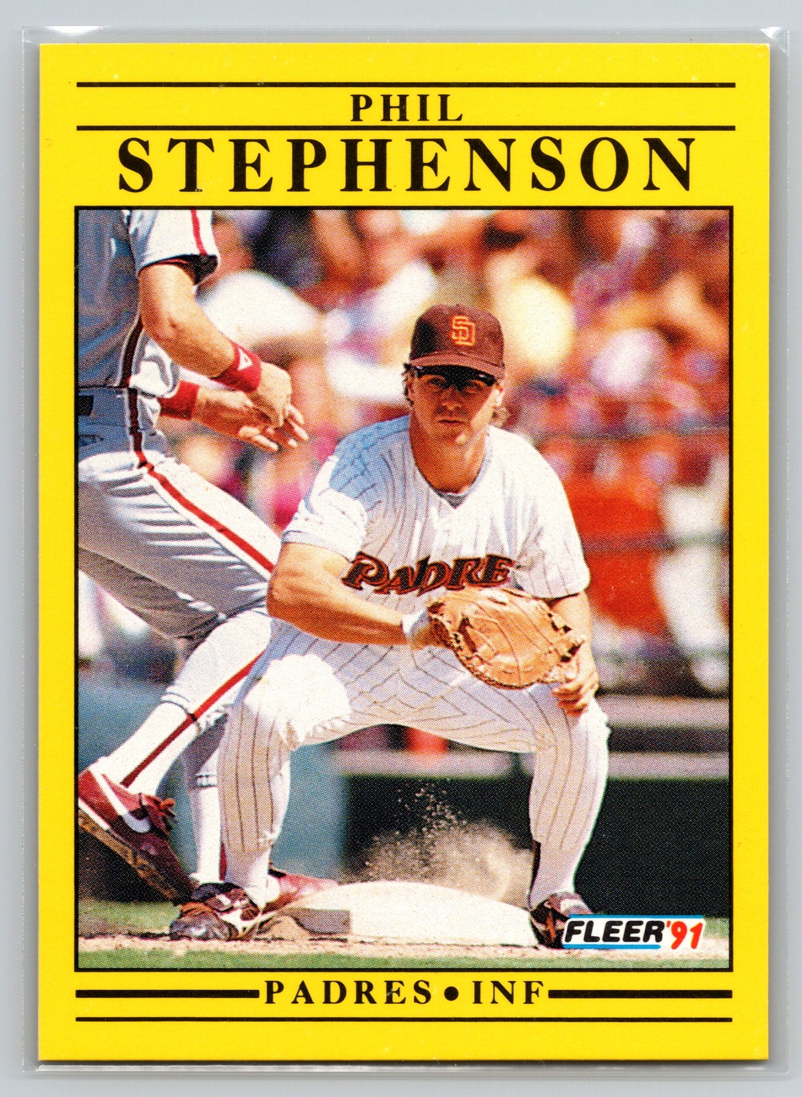 1991 Fleer Phil Stephenson #545 San Diego Padres Infielder Baseball Card
