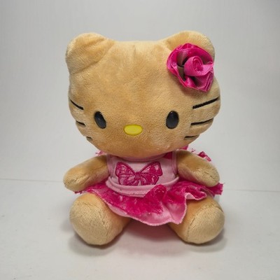 Hello Kitty Build-A-Bear Smallfry Plush 6.5'' Sunkissed Tan Pink Rose 2012 Sanrio