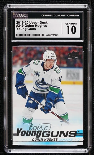 2019-20 Upper Deck Young Guns Quinn Hughes #249 CGC 10 Gem Mint Rookie RC