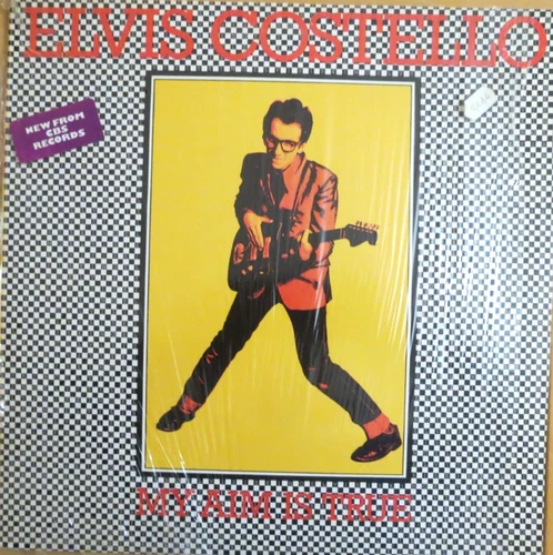 Elvis Costello ‎My Aim Is True 1977 1st US press 12" vinyl LP with hype stickers