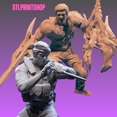 Resident Evil RE4 Jack Krauser Plaga Zombie - Irnkman 28mm 32mm Scale Miniatures