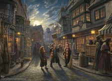 - Thomas Kinkade - Harry Potter - Wizarding World - Diagon Alley - 1000 Piece...