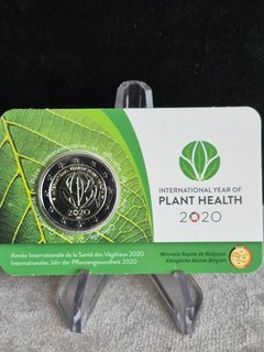 2 euro 2020 BELGIQUE PLANT HEALTH COINCARD