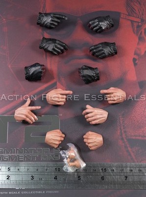 Hot Toys T-800 Terminator 2 Hands Set 2.0 1/6 Scale Parts MMS795 Custom T2