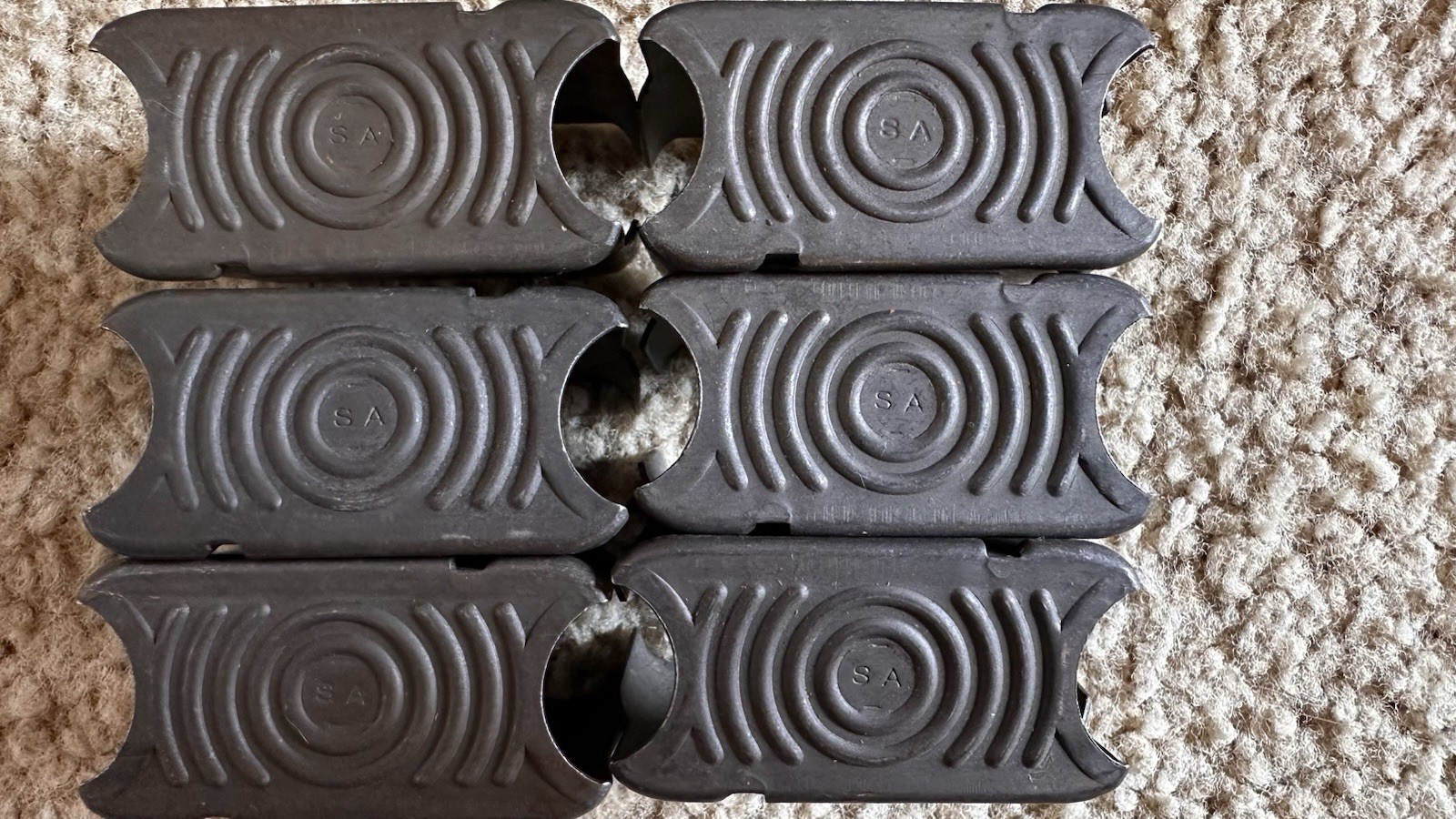 6 EACH NEW M1 Garand 8 round Clips USGI WWII SA Double Dash Springfield Armory