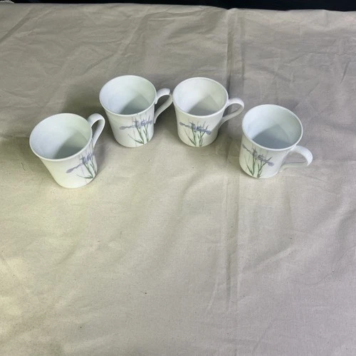 Corelle by Corning Shadow Iris Coffee/ Tea Cups USA 8 ounce Purple Set of 4