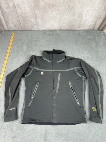 Mountain Hardwear Men L Synchro Jacket Black Conduit Softshell Full Zip Outdoor