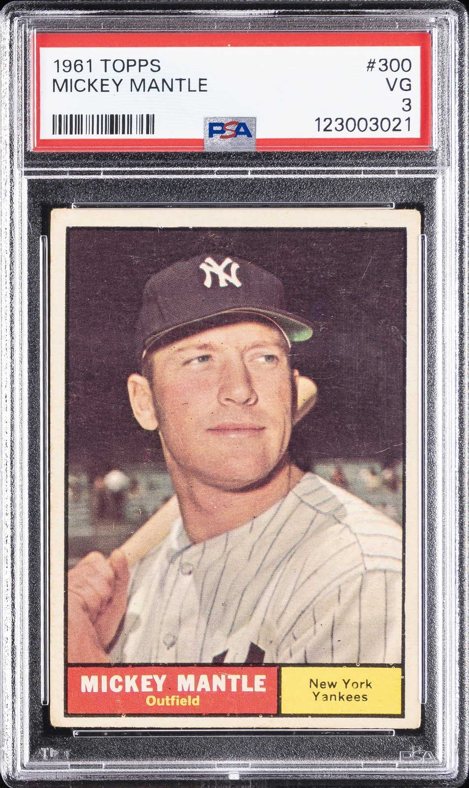1961 TOPPS #300 MICKEY MANTLE PSA 3