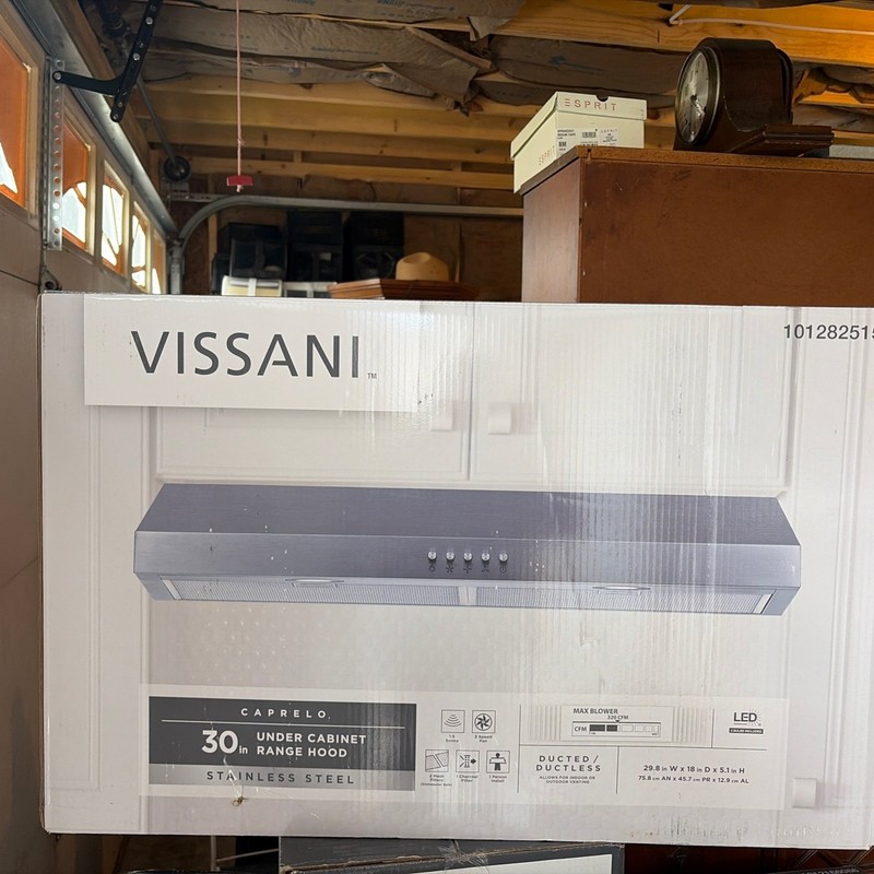 Vissani 30 in. 320 CFM Convertible Under Cabinet Range Hood in Stainless Steel