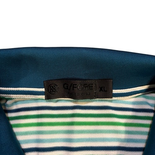 G/fore Golf Polo Multicolor Stripes Mens XL Summer Colorful Performance - Picture 3 of 8