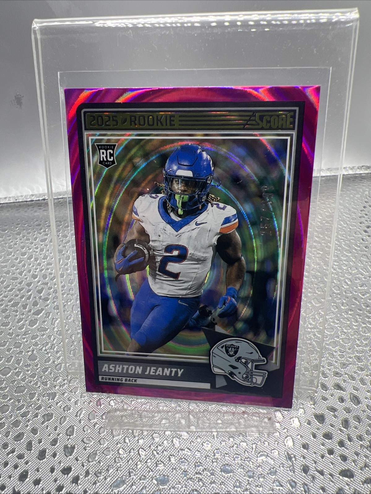 2025 Score Pink Ellipse #14 Ashton Jeanty /399 RC - Las Vegas Raiders Rookie RB