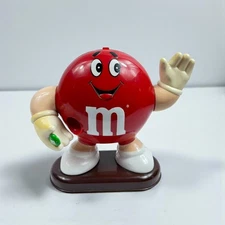 Vintage 1992 Round Red Mars M&M Candy Dispenser 90s M&Ms Americana