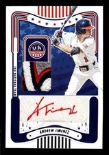 2024 Panini Stars & Stripes ANDREW JIMENEZ MATERIALS SIGNATURE PRIME AUTO 4/25