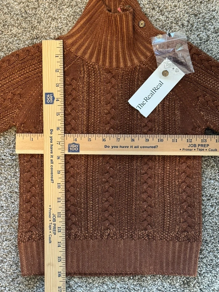 Suéter Burberry Naranja Quemado Tejido con Cable Juvenil Nuevo con Etiquetas 6Y - Mezcla de Lana Foto 3 de 4