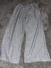 FRESH PRODUCE XS Wide Leg Cropped Pants Beach Euc