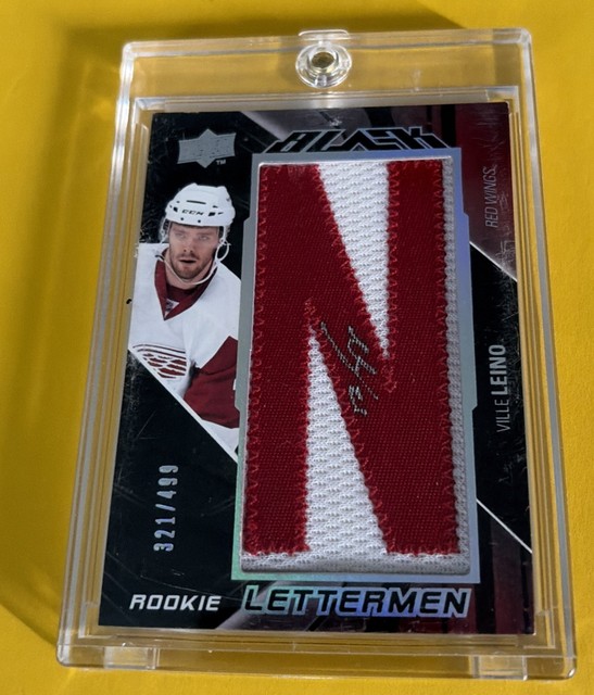 2009-10 Upper Deck UD Black Lettermen #/499 Ville Leino #63 Rookie RC Autograph