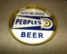 1950's PEOPELS beer tray OSHKOSH, WISCONSIN