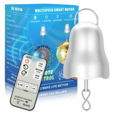 Slow Disco Ball Motor with Remote, 1-30 RPM Adjustable Speed 5.9 inch, Silver