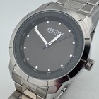 Kenneth Cole Reaction Quartz Watch Men Silver Brown Japan Movt New Battery 8.5"