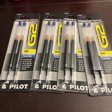 77241 Pilot G2 Gel Rollerball Pen Refill, Fine 0.7mm, Blue Ink, 4 Packs of 2