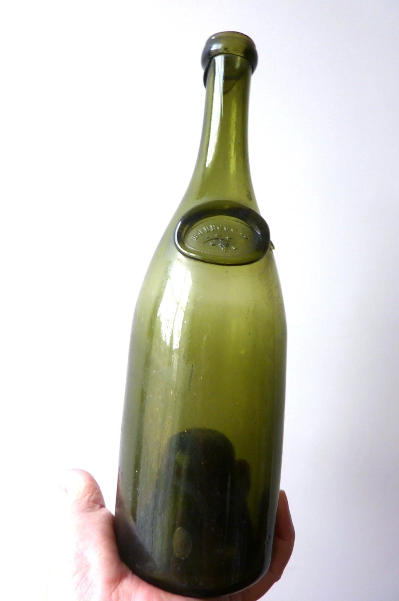 Bouteille ancienne en verre soufflé - France