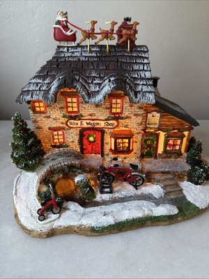 Sugarplum Valley Bike Wagon Shop Limited Edition Deluxe Lighted House w/Light