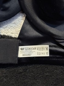 Wacoal Black Satin Bra 38C Full Coverage Comfort Underwire NWT $65 Retail