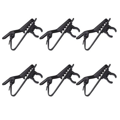 10Pcs Black Iron Microphone Clips Compact Mic Lapel Tie Clip for Meetings