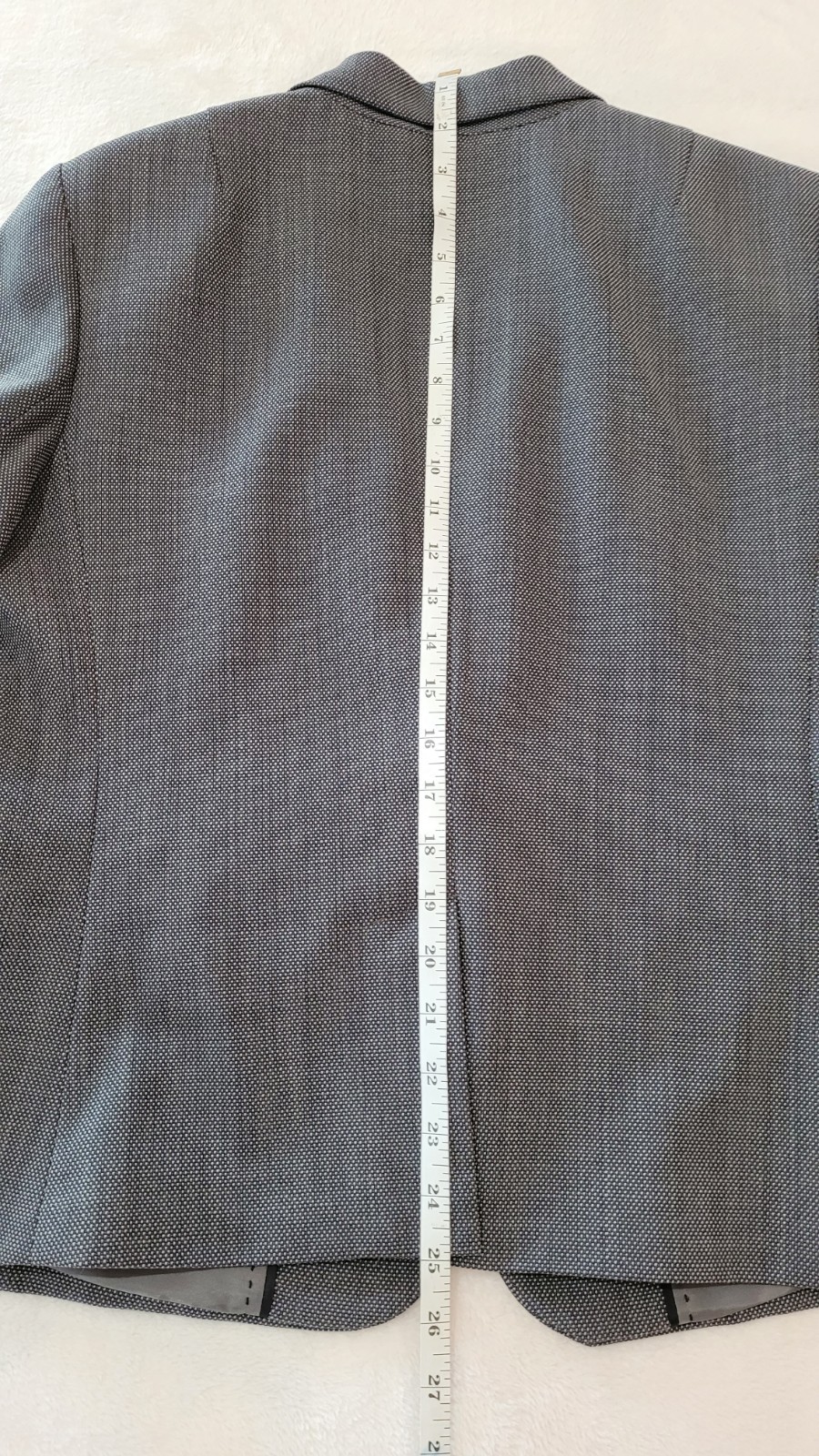 Talbots Linen Blazer Jacket Solid Gray One-Button… - image 15