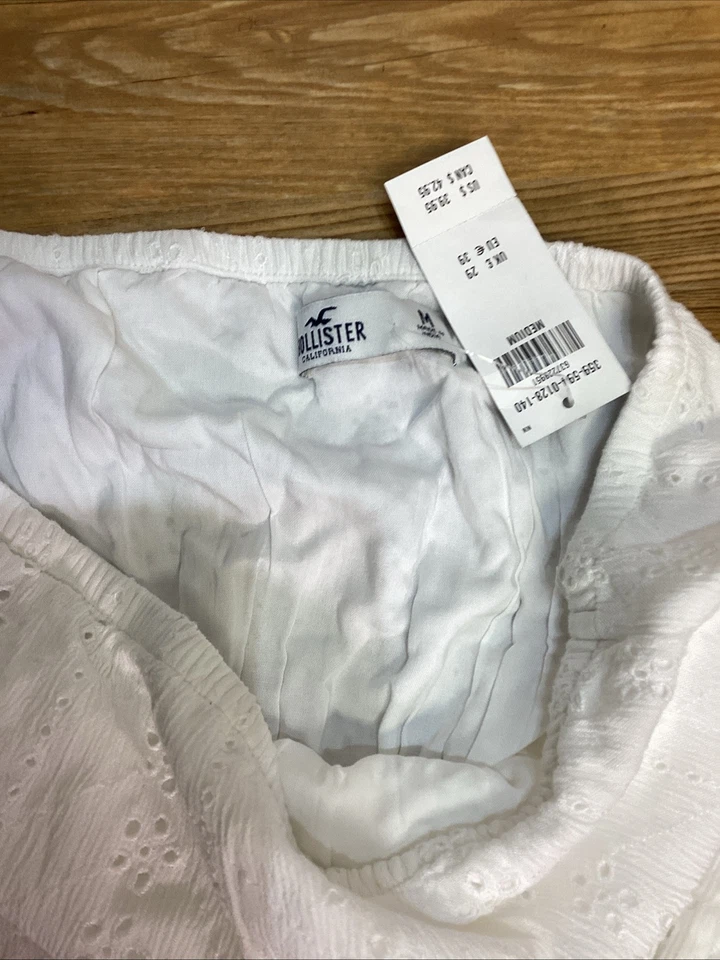Hollister California, Pantalones Cortos Para Mujer Sin Mangas, Blanco Talla M-NUEVO CON ETIQUETAS Foto 2 de 3