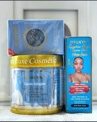Egyptian Magic Supreme White Collagen Cream + Serum + Collagen Soap - 3pcs Set