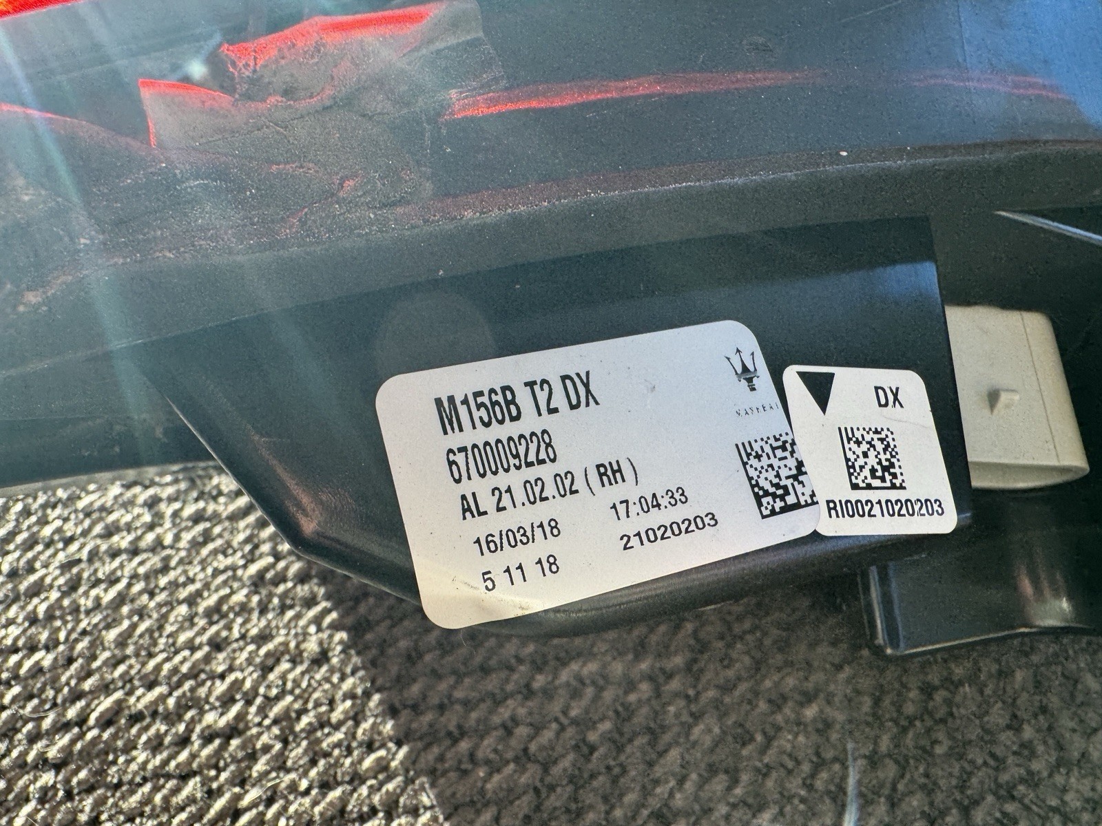 4X MASERATI QUATTROPORTE LEFT RIGHT INSIDE AND OUT TAIL  LIGHTS FOR 2014-2020OEM