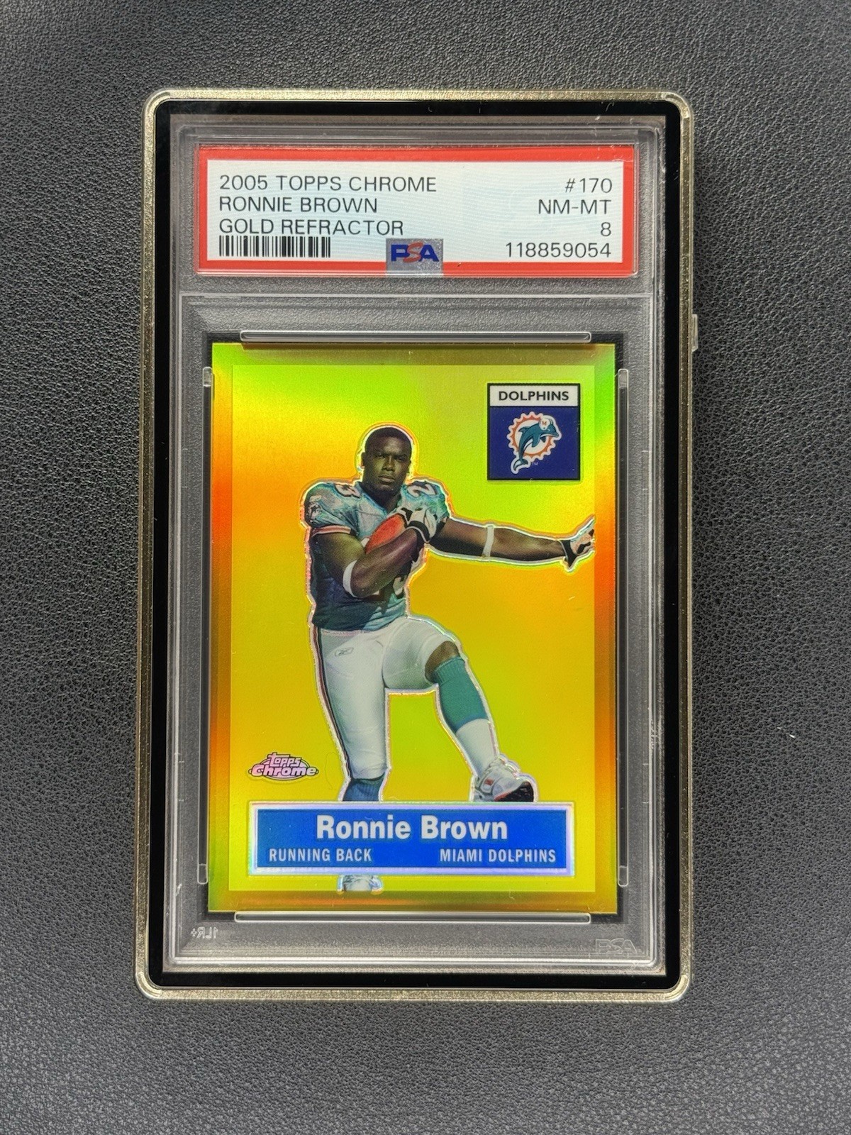 Ronnie Brown Topps Chrome #170 Gold Refractor