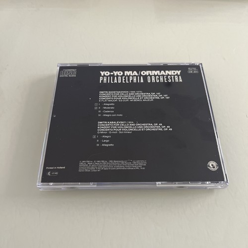 Yo-Yo Ma - Ormandy Philadelphia Orchestra - CBS Masterworks CD Like New - Picture 2 of 4